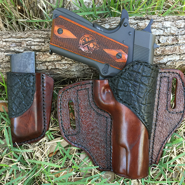 Bear Creek OWB Holster with Horsehide and Black Elephant Accent